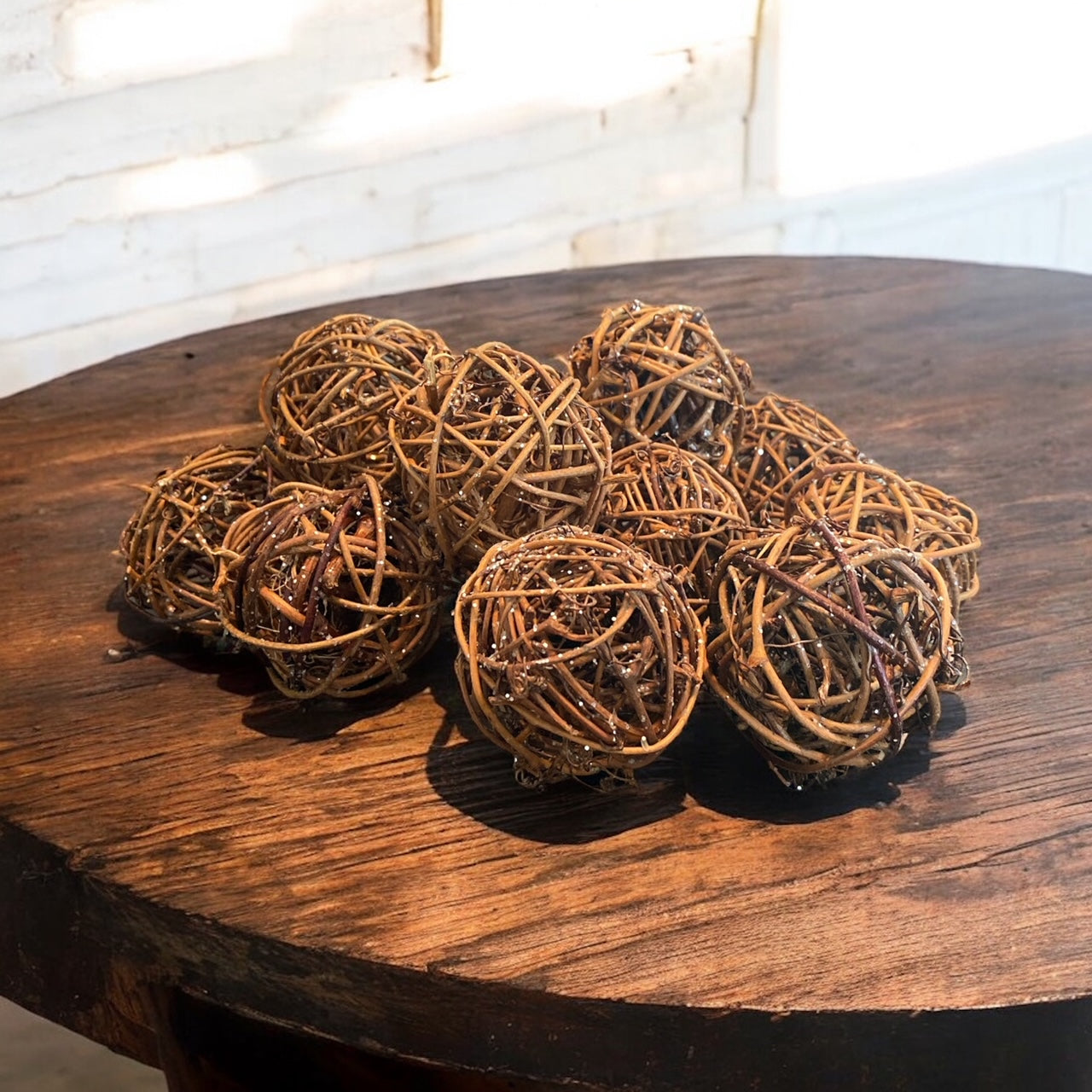 Glittery Rattan Ball - 2"