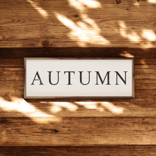 Serif Autumn Sign - 12"x4"