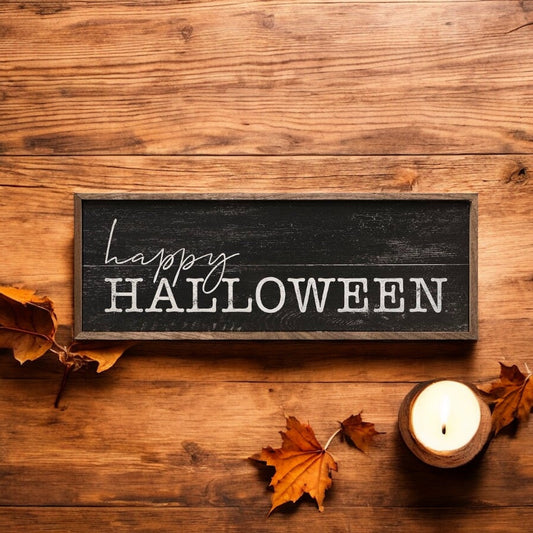 Happy Halloween Sign - 12"x4"