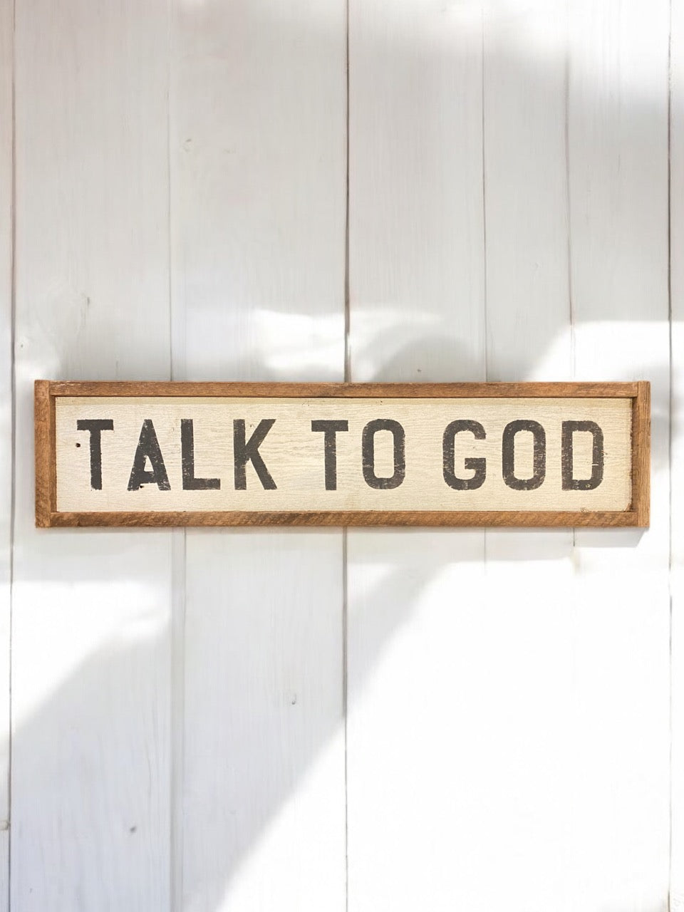 Talk to God Rustic Wooden Sign - 42"