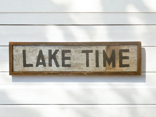 Lake Time Sign - 45"x11"