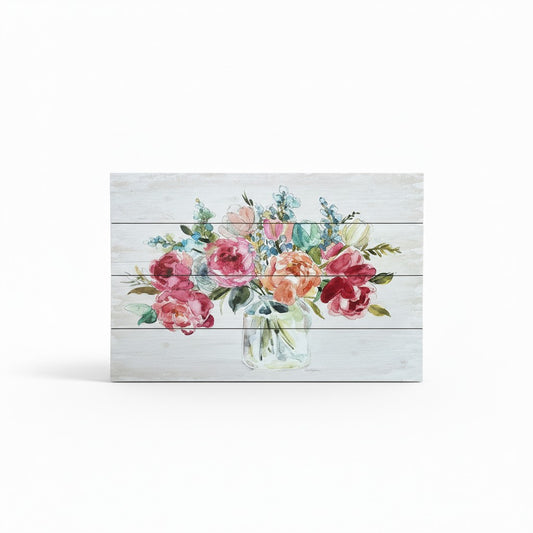 Floral Pallet Sign - 20"x27"