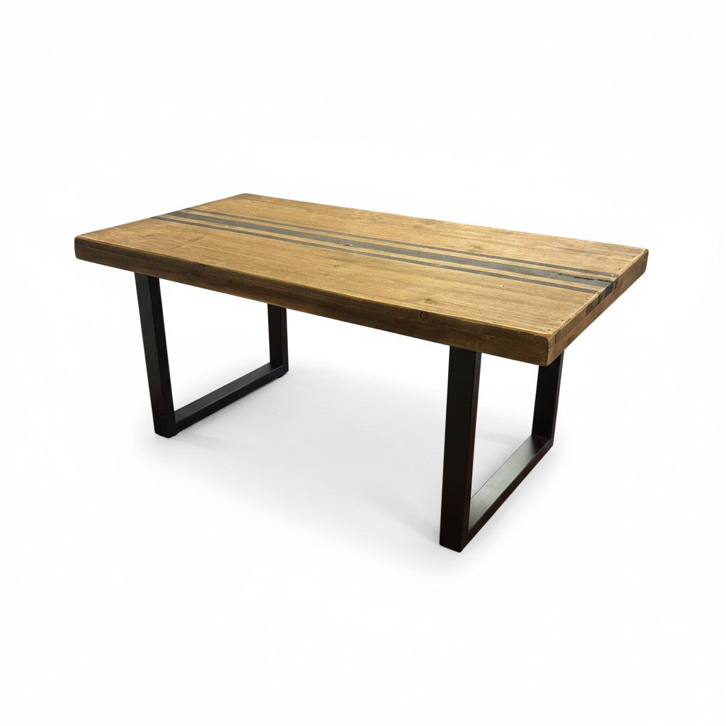 Grain Sack Stripe Recycled Wood Bench - 26"x12"