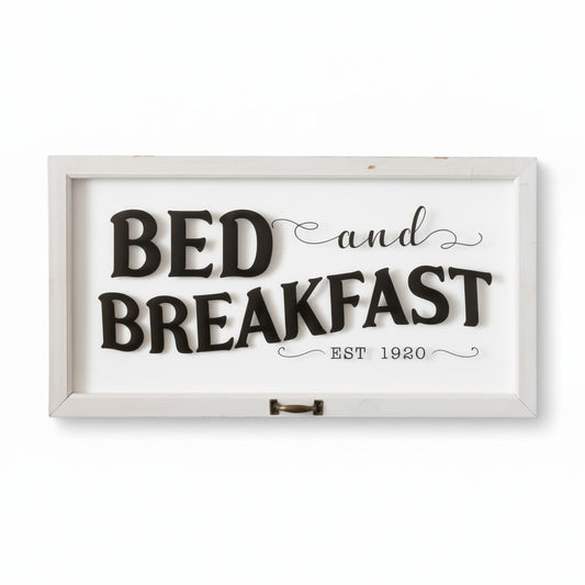 Bed and Breakfast Window Sign - 14"x26.5"