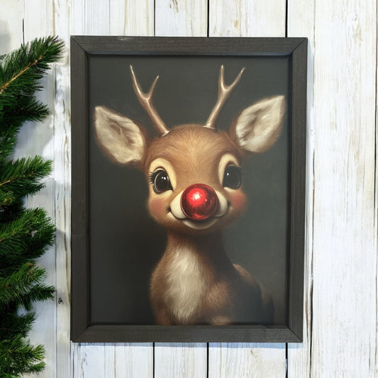 Young Rudolph in Box Frame