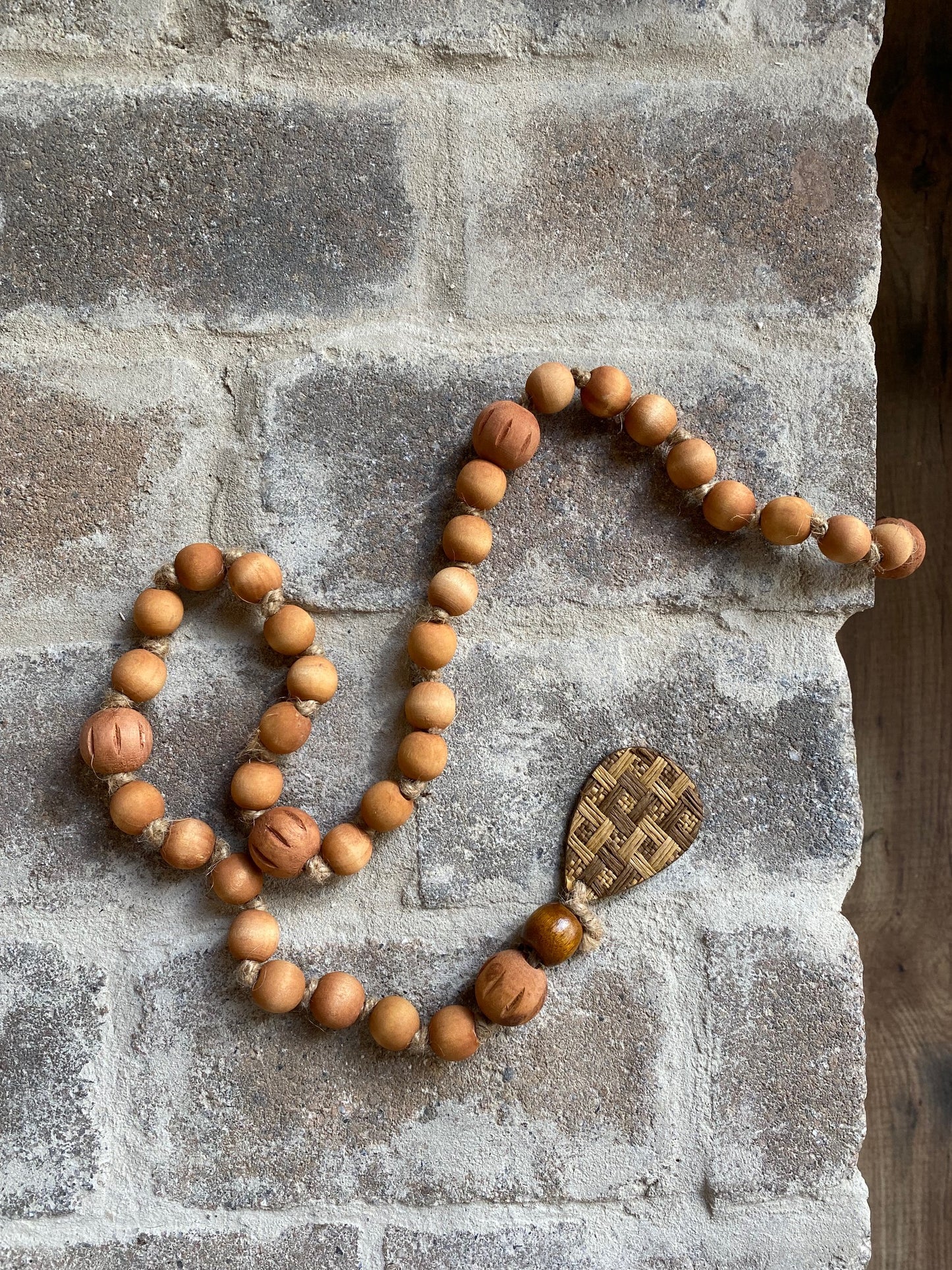 Terra Cotta Colored Beads - 35.5"