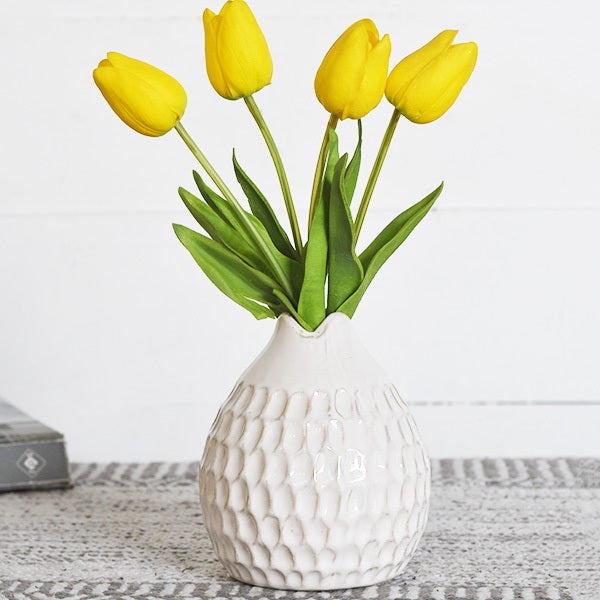 White Dot Pattern Vase - 5.25"