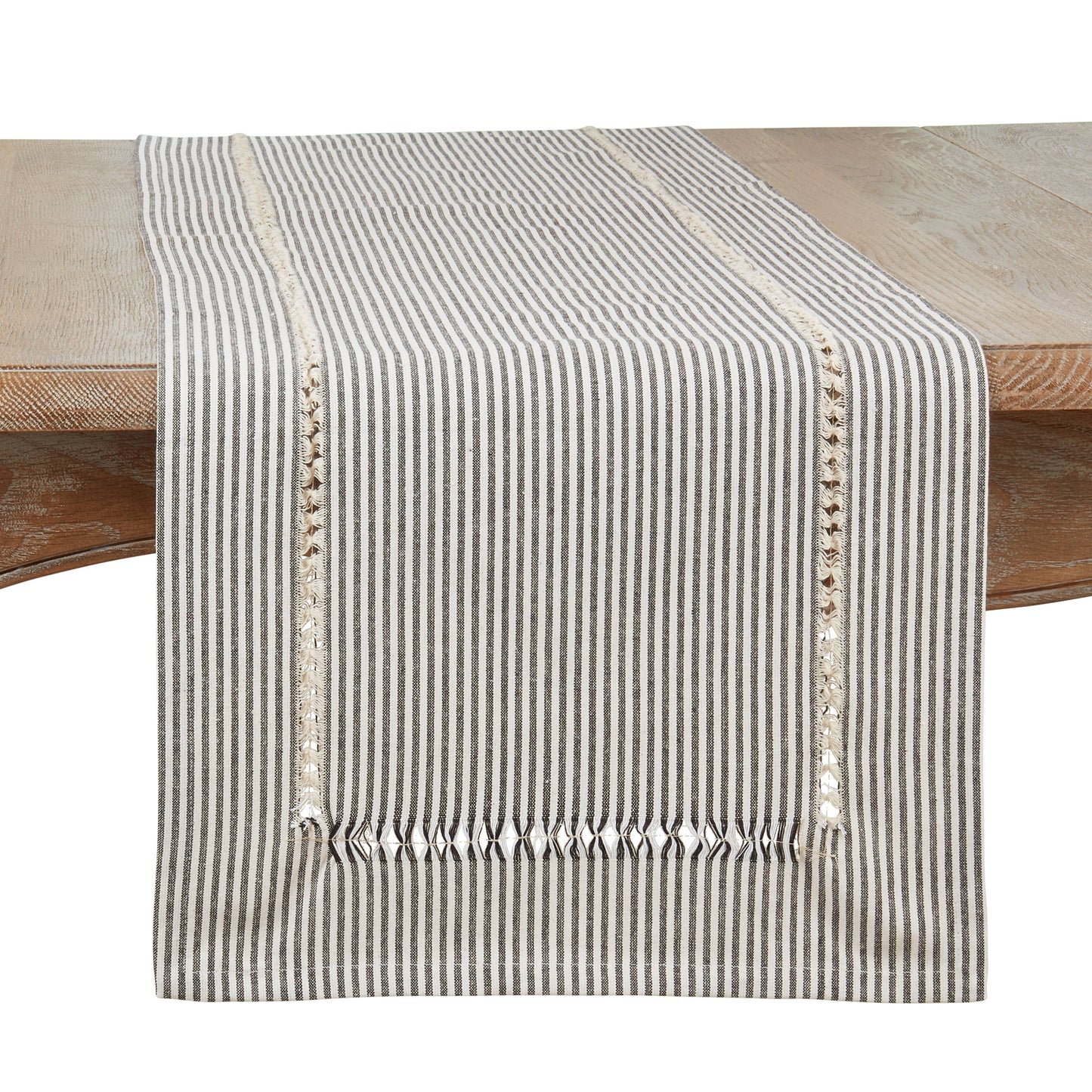 Stripe Hemstitch Runner - 16"x72"