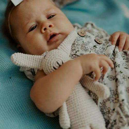 My First Bunny Organic Cotton Baby Rattle – 9"