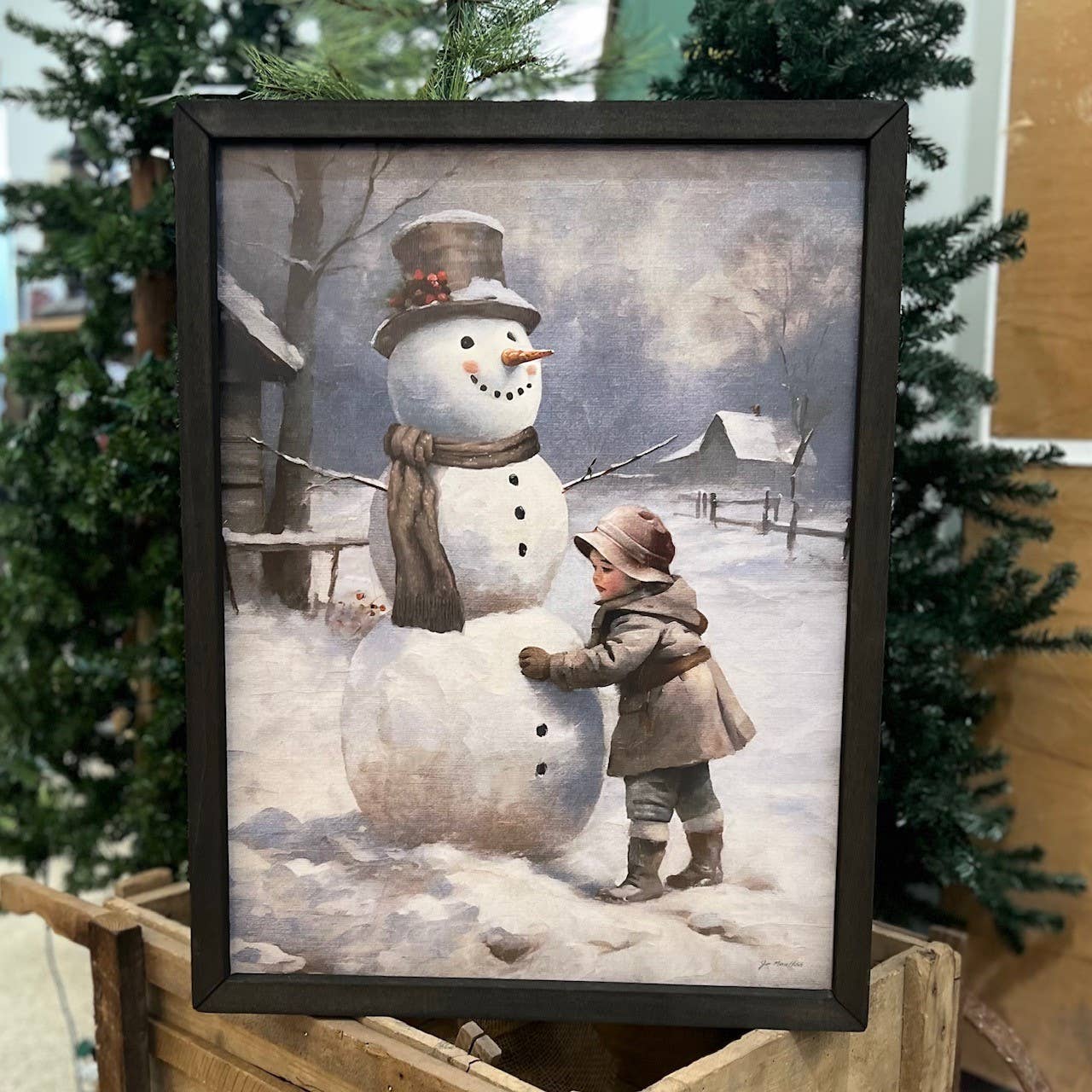 Snowman Days in Box Frame