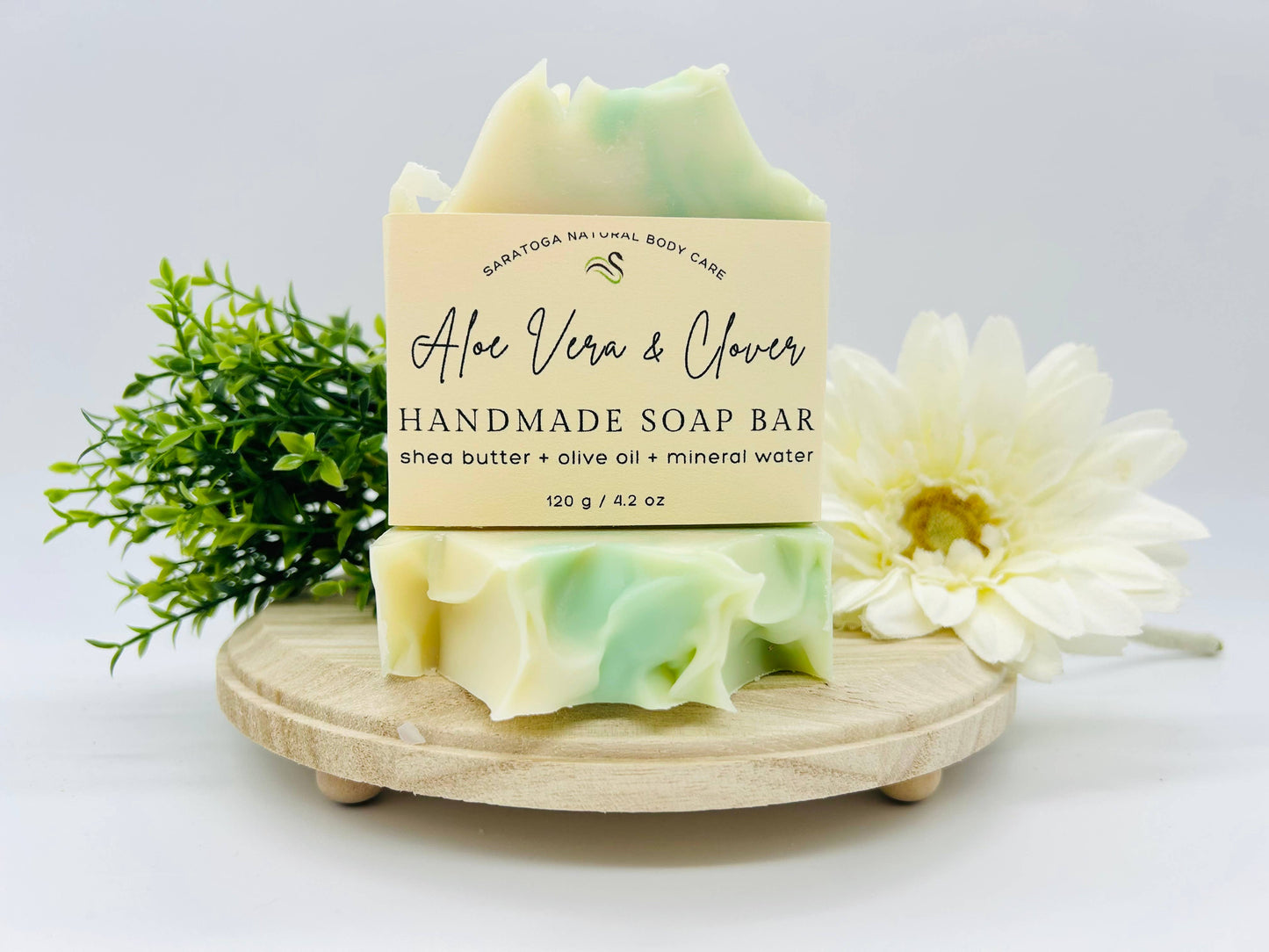 Aloe Vera Clover Handmade Soap Bar - 4.2oz