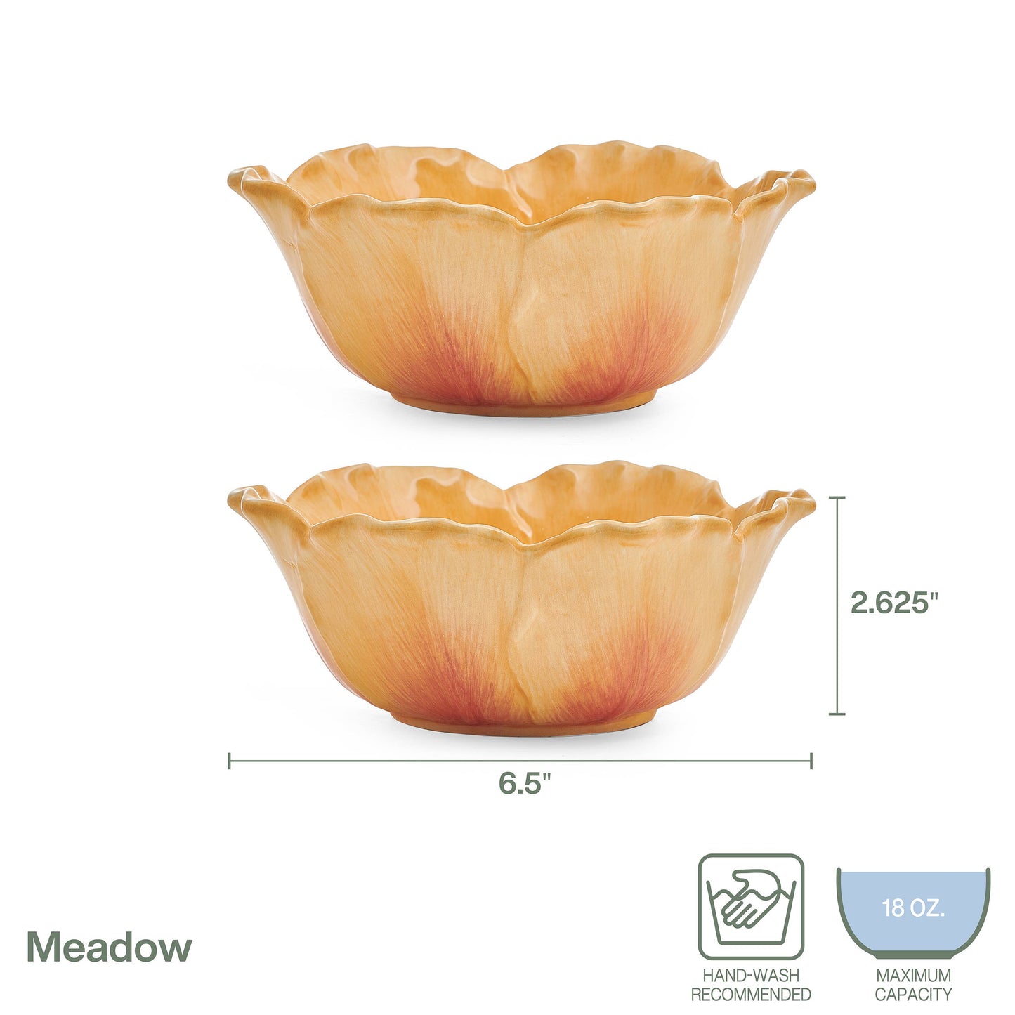 Meadow Tulip Bowl - Yellow