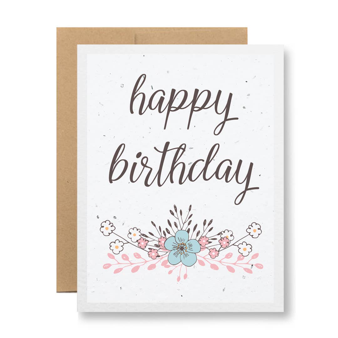 Happy Birthday Plantable Greeting Card