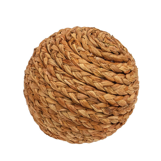 Warm Brown Woven Seagrass Decorative Ball - 4"