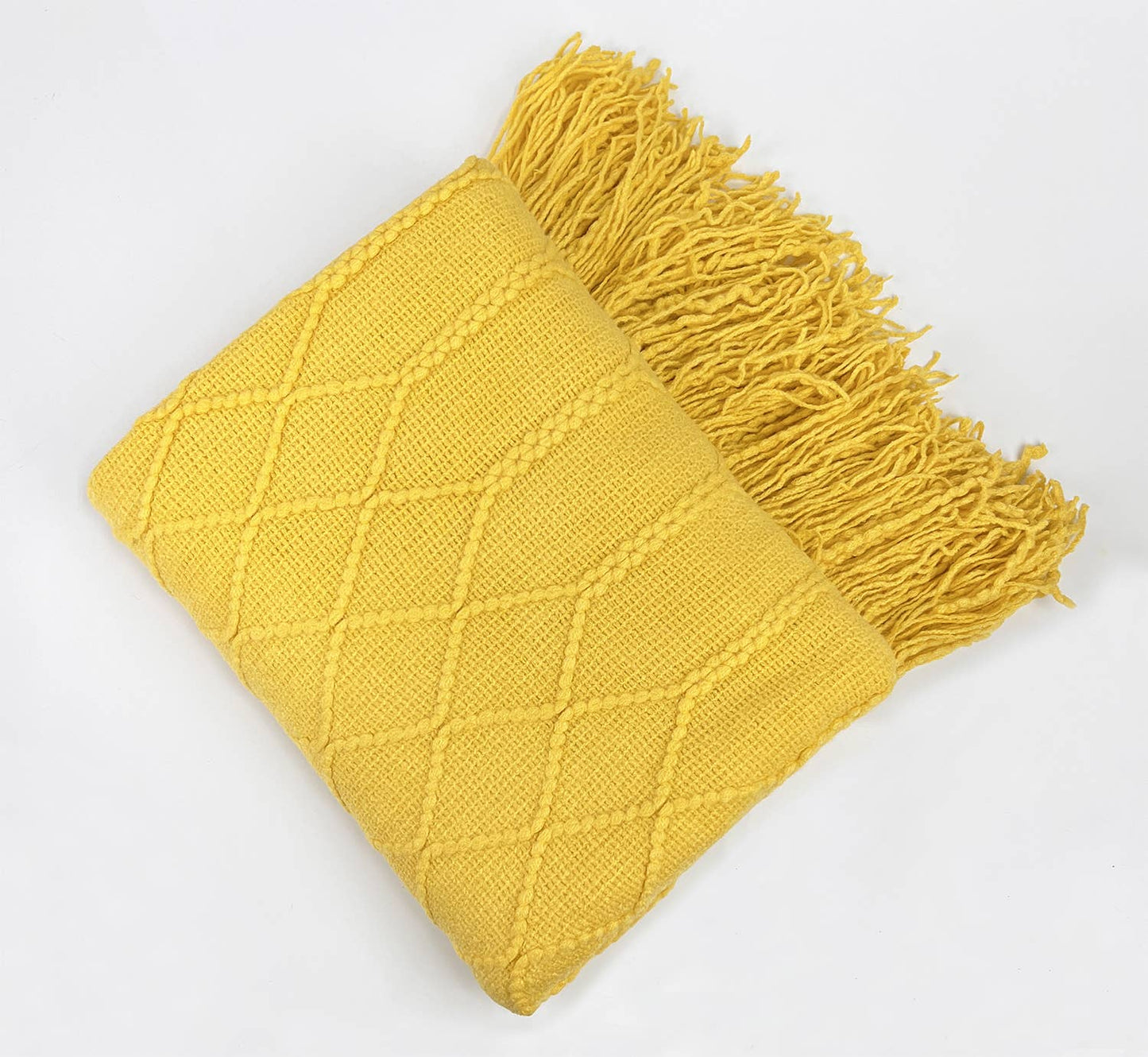 Diamond Knit Throw Blanket - 50x60 Inch