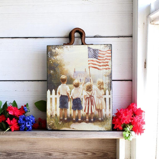 American Childhood Block with Strap - 7.25"x5.5"