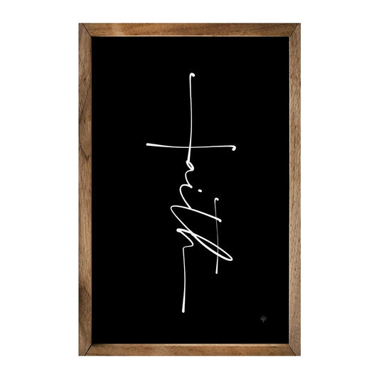 Faith Cross Sign - 8" x 5"