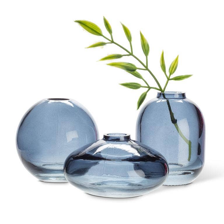 Small Dark Navy Blue Bud Vases