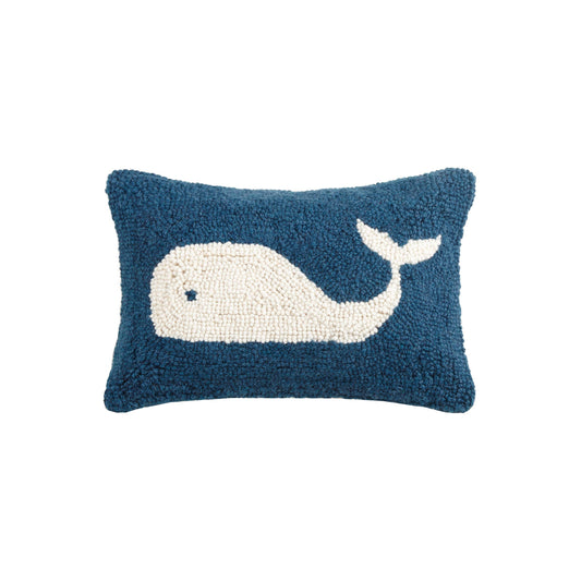 Whale Hook Pillow - 12"x8"