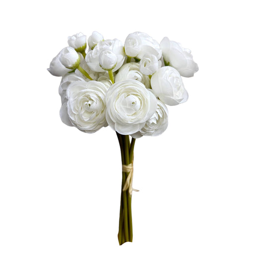 Artificial Tea Rose Bouquet, Set of 6 Stems, 10 Inch Tall