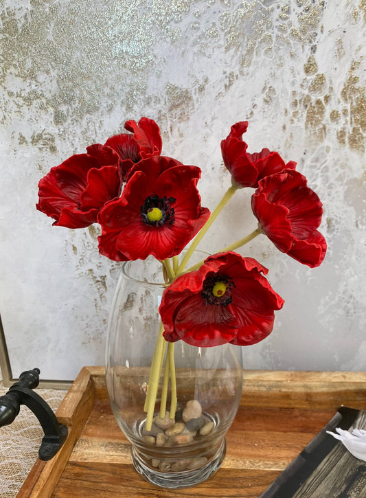 Real Touch Poppy Bunch - 11"