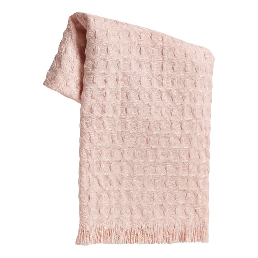 Blush Waffle Hand Towel, 100% Organic Cotton