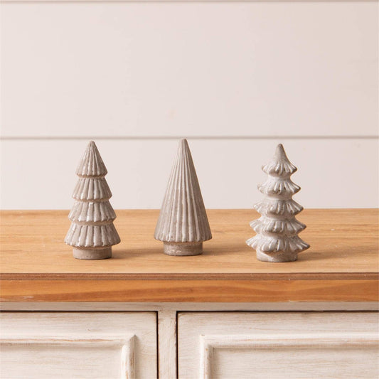 Mini Cement Christmas Trees - 4.75"
