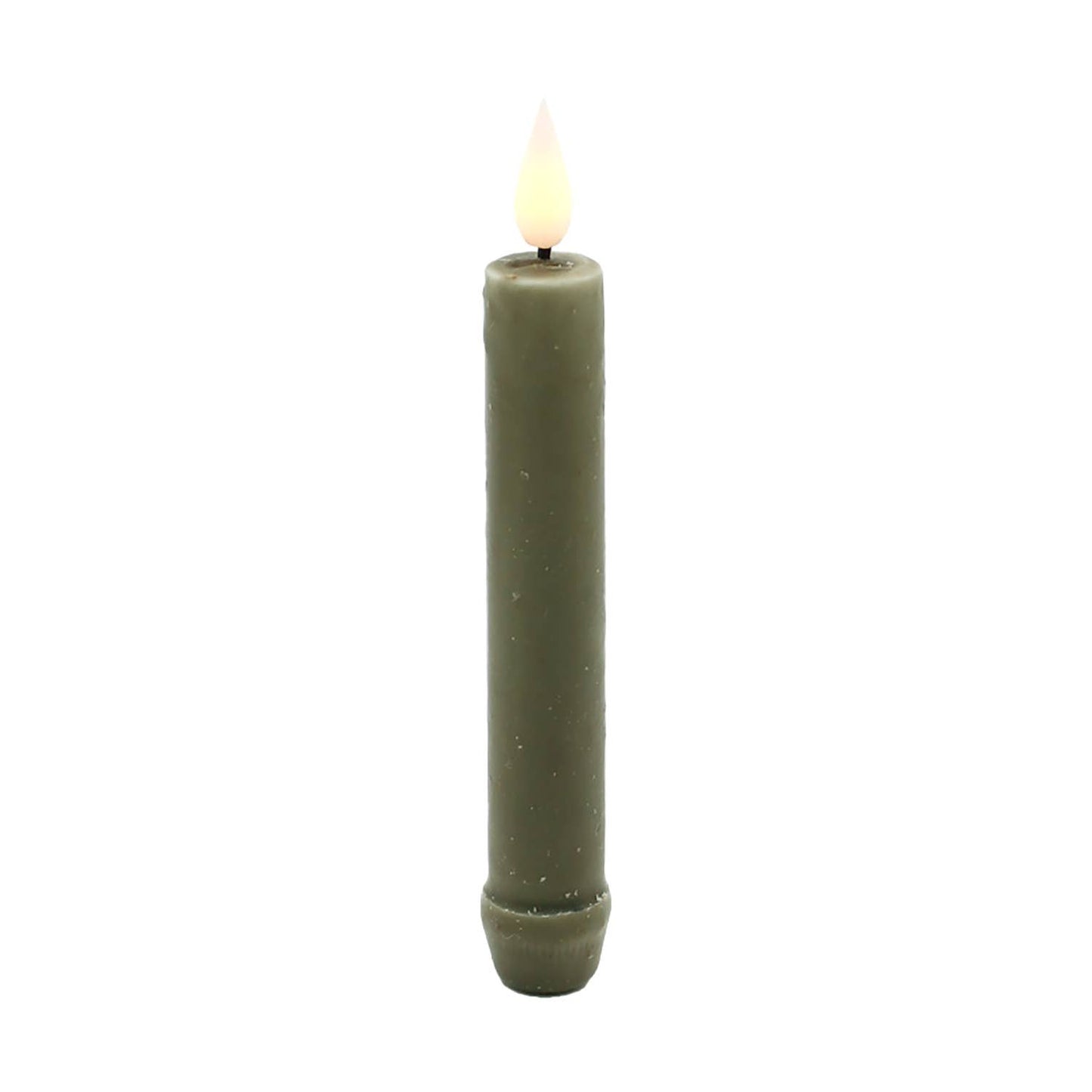 Sage Green Taper LED Candle - 6.25"