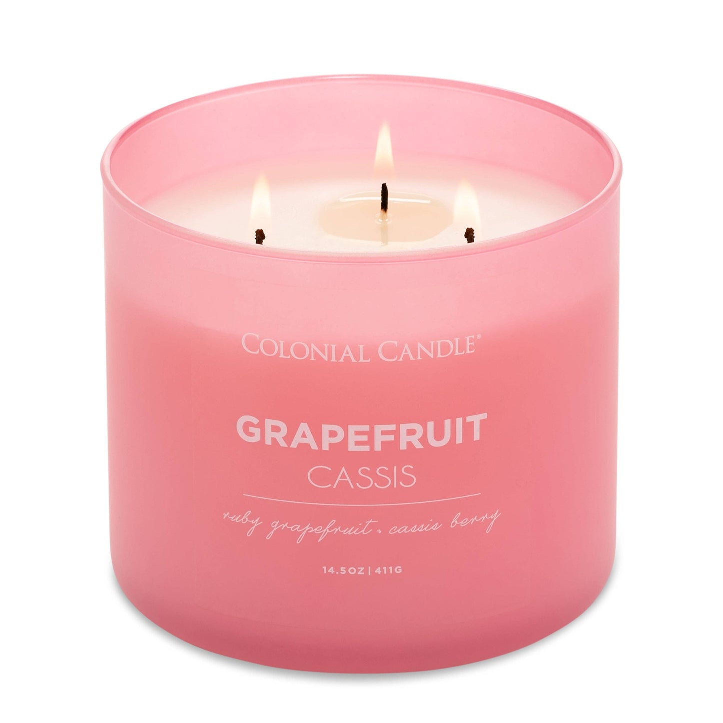 Grapefruit Cassis Scented Jar Candle, Soy Blend Wax, 14.5oz