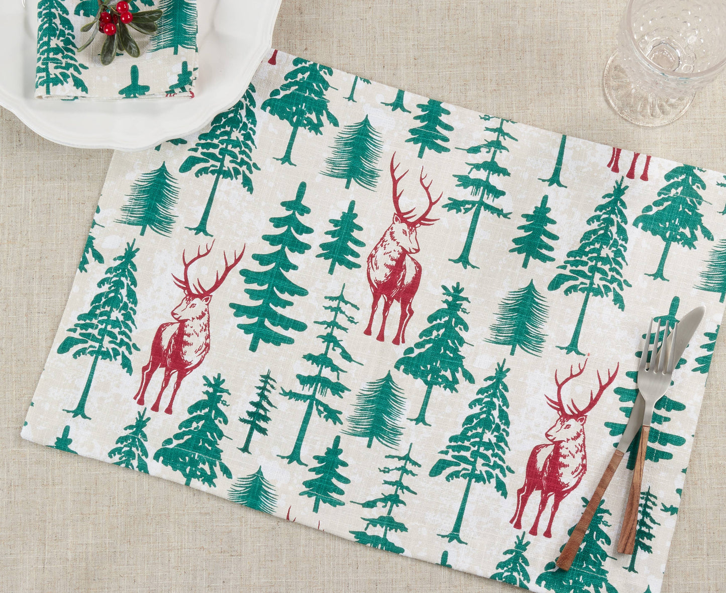 Deer and Trees Placemat - 14"x20"