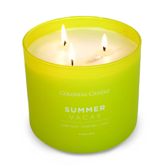 Summer Vacay 3-Wick Scented Candle, Soy Blend Wax, 14.5oz