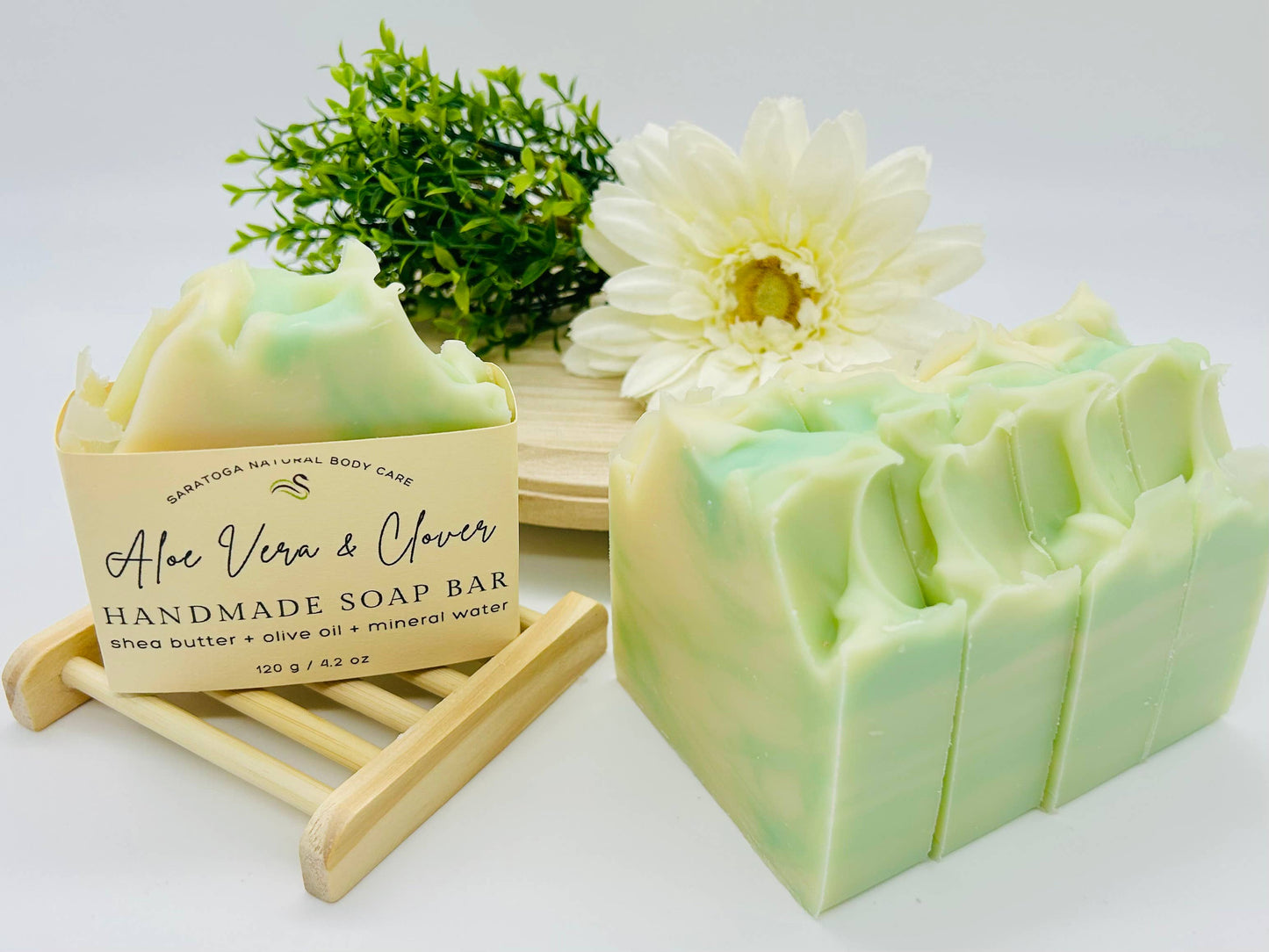 Aloe Vera Clover Handmade Soap Bar - 4.2oz