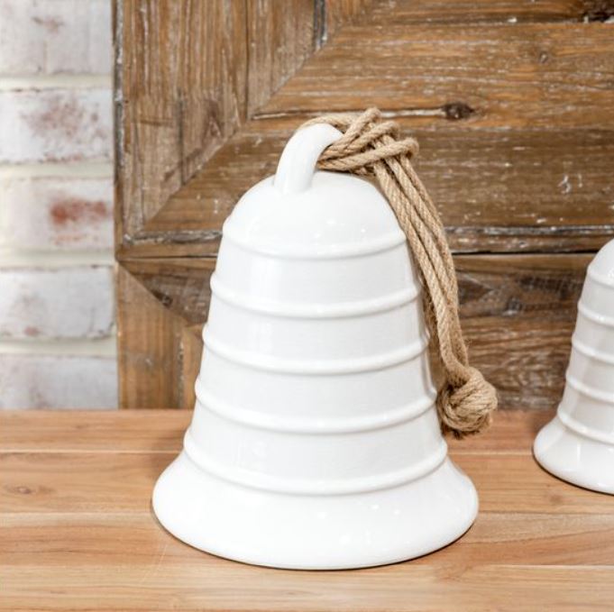 White Ceramic Christmas Bell