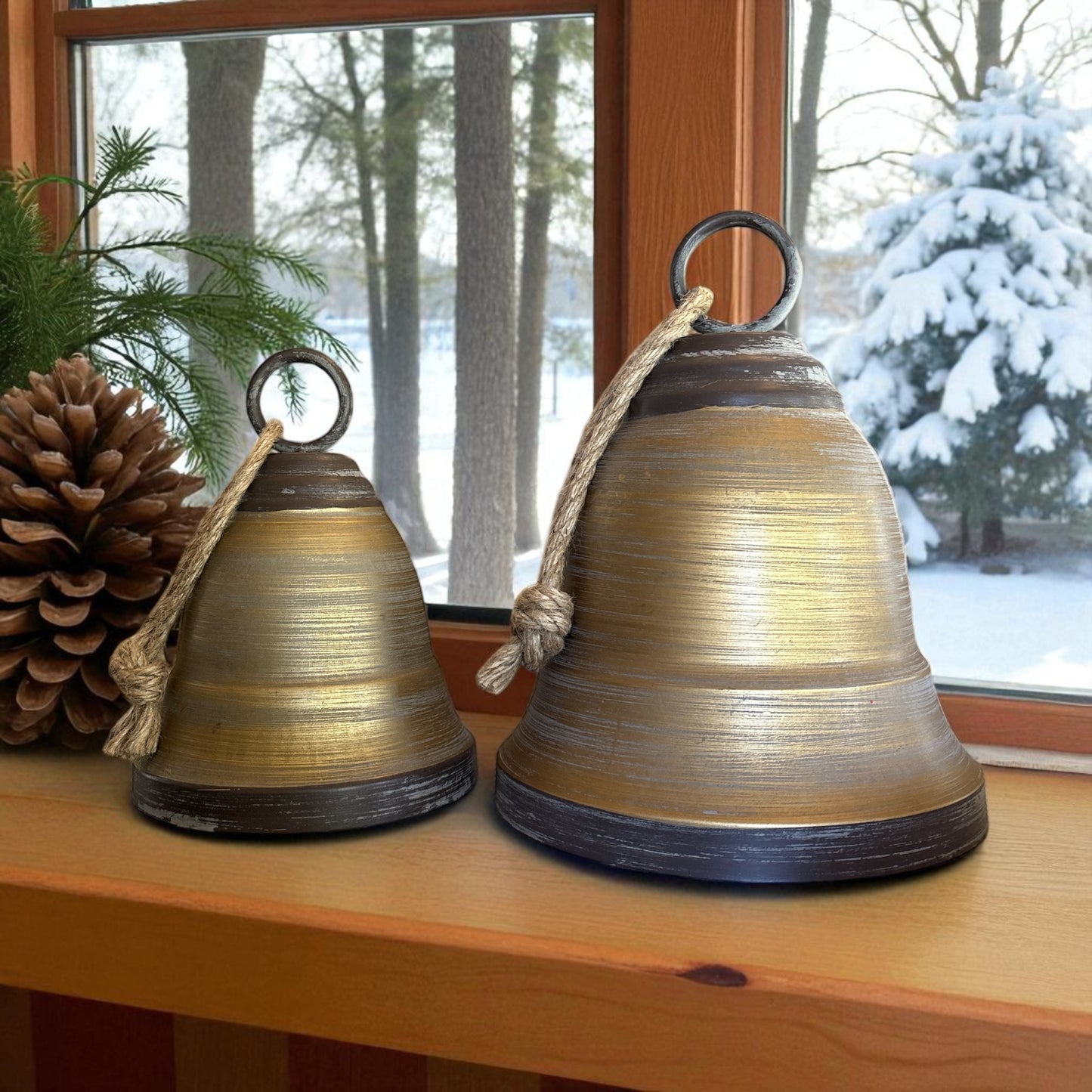 Gold Antiqued Jingle Bells