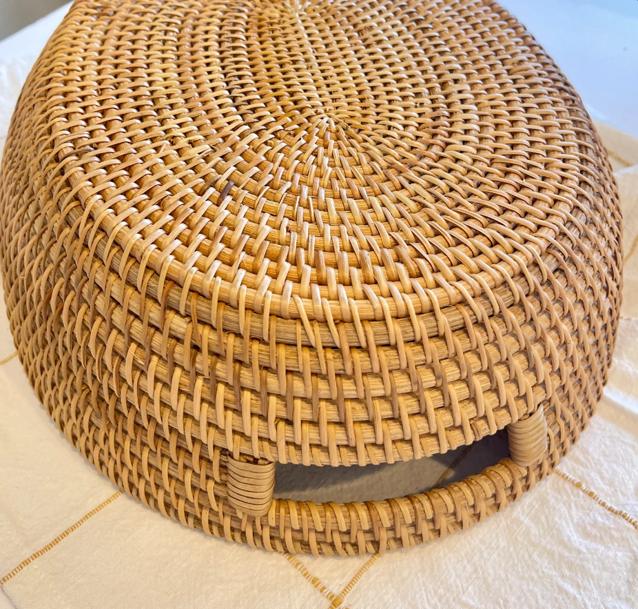 Handwoven Large Organizer Basket with Built-In Handle