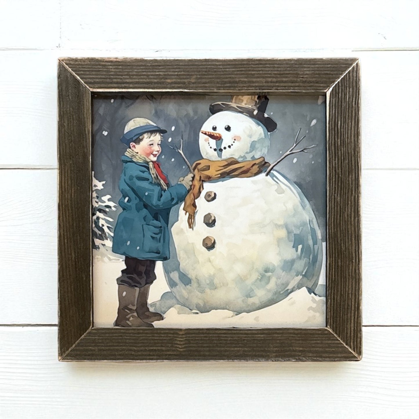 Vintage Wood Framed Artwork