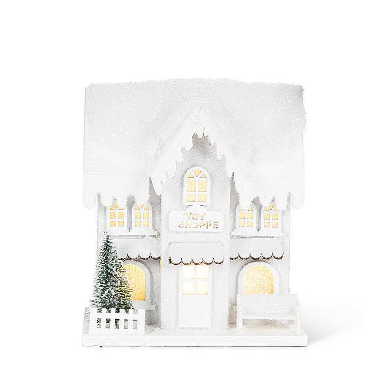 Snowy Toy Shop w/LED - 3.5" x 5"