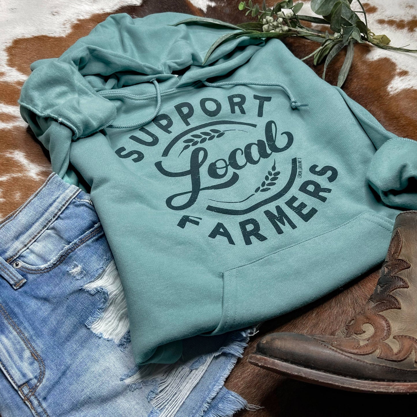 SUPPORT LOCAL FARMERS - Sage Hoodie