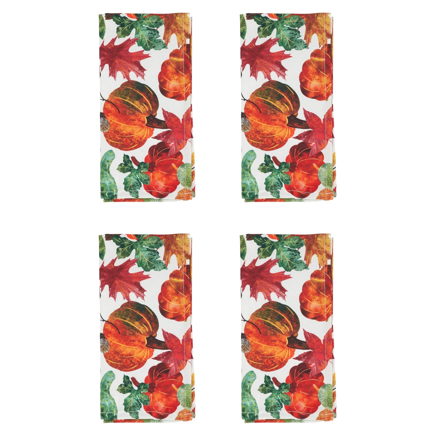 Pumpkin Foliage Napkins, Set of 4 - 20"