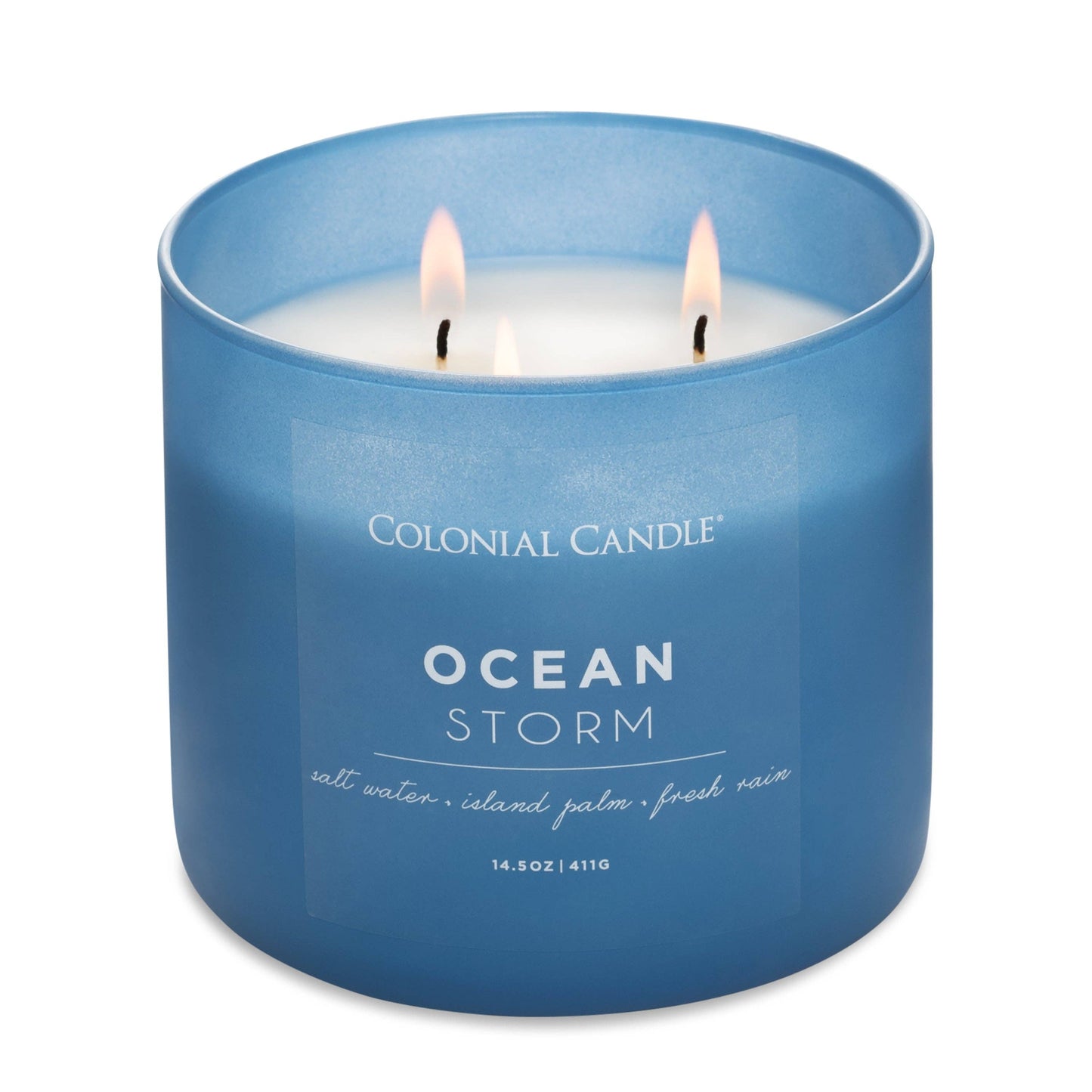 Ocean Storm 3-Wick Scented Jar Candle, Soy Blend Wax, 14.5oz