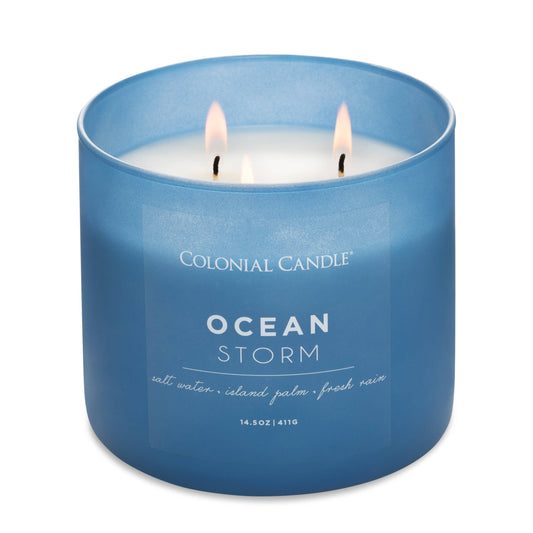 Ocean Storm 3-Wick Scented Jar Candle, Soy Blend Wax, 14.5oz