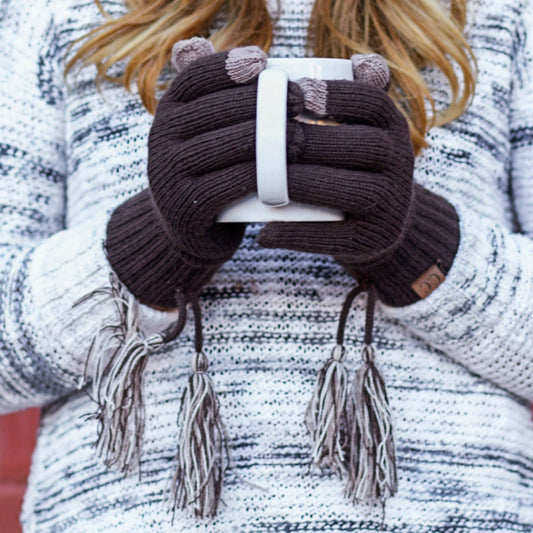 CC Touchscreen Glove w/ Cuff & Pom