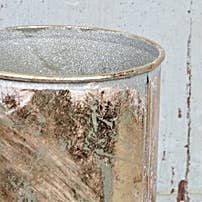 Distressed Gold Metal Bucket - 5.5" x 4"