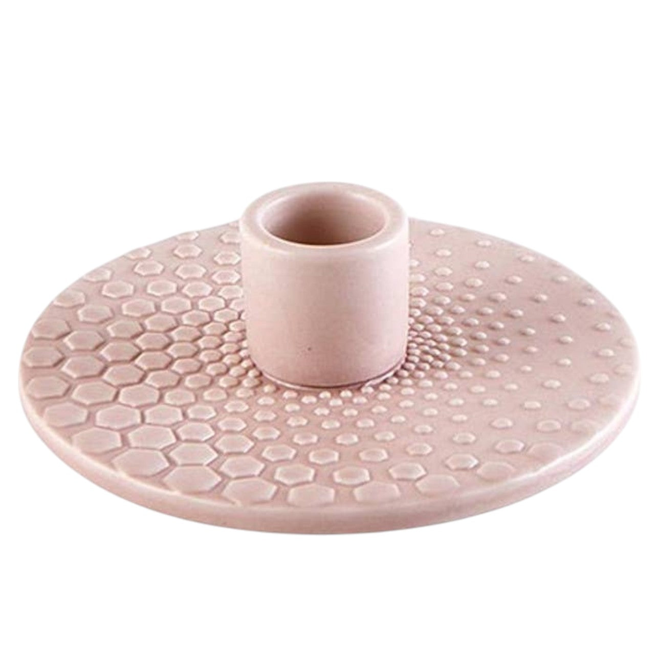 Pink Ceramic Taper Candleholder