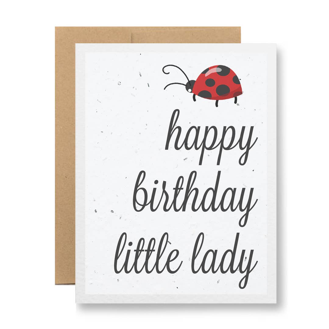 Plantable Seed Paper Greeting Card - ...little lady