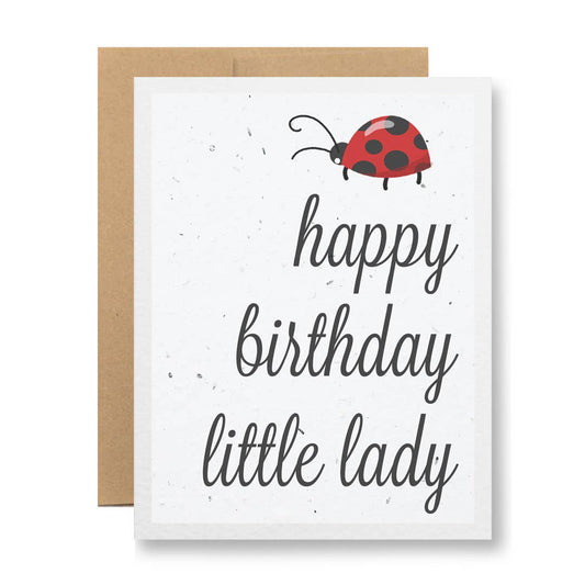 Plantable Seed Paper Greeting Card - ...little lady
