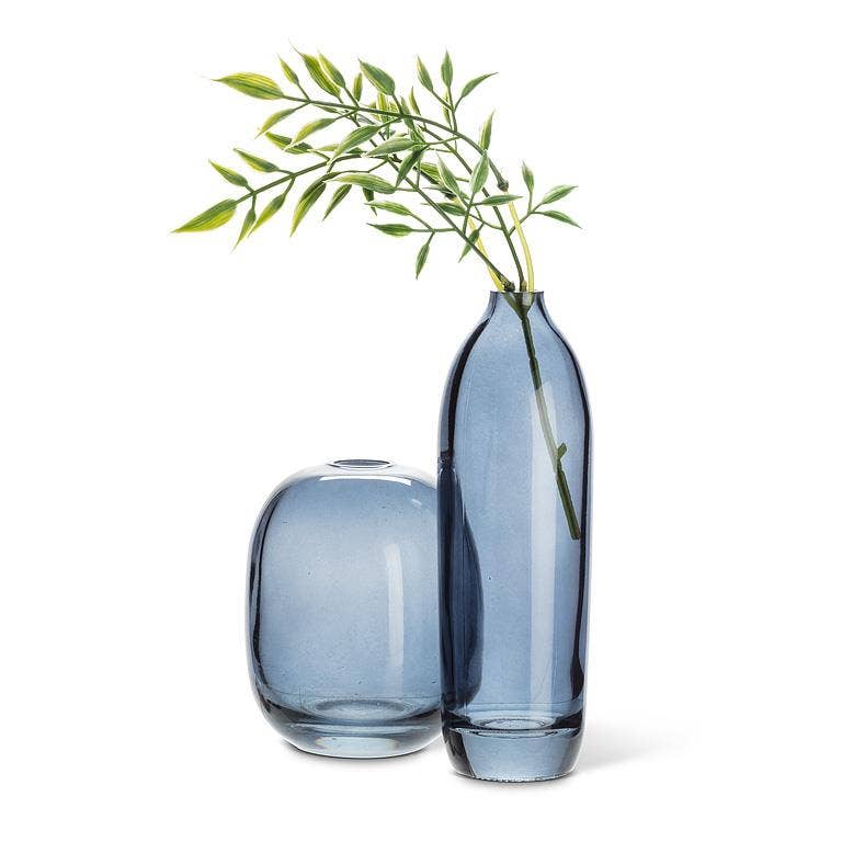 Tall Dark Navy Bud Vase - 7.5"