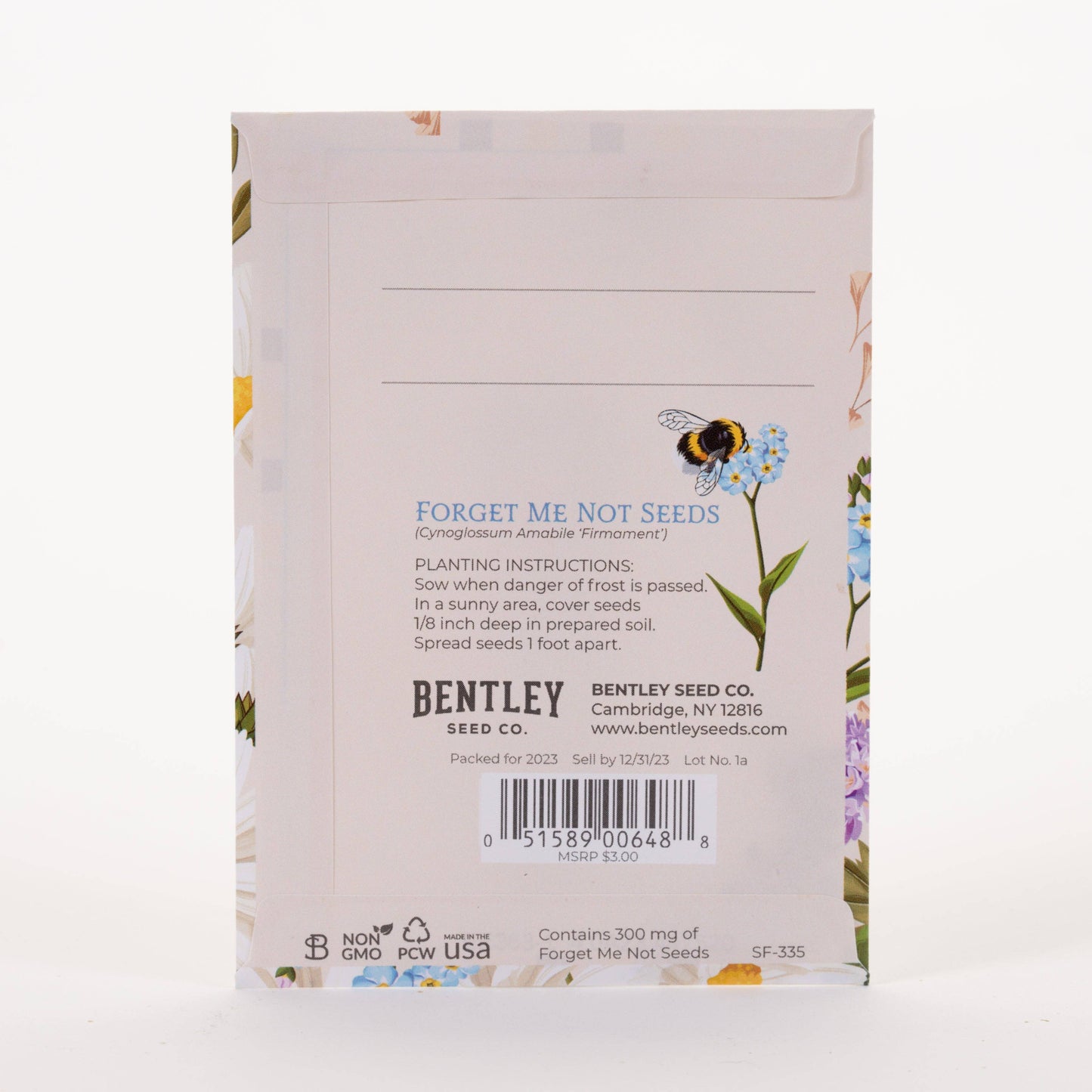 Forget Me Not Seed Packet - Happy Birthday
