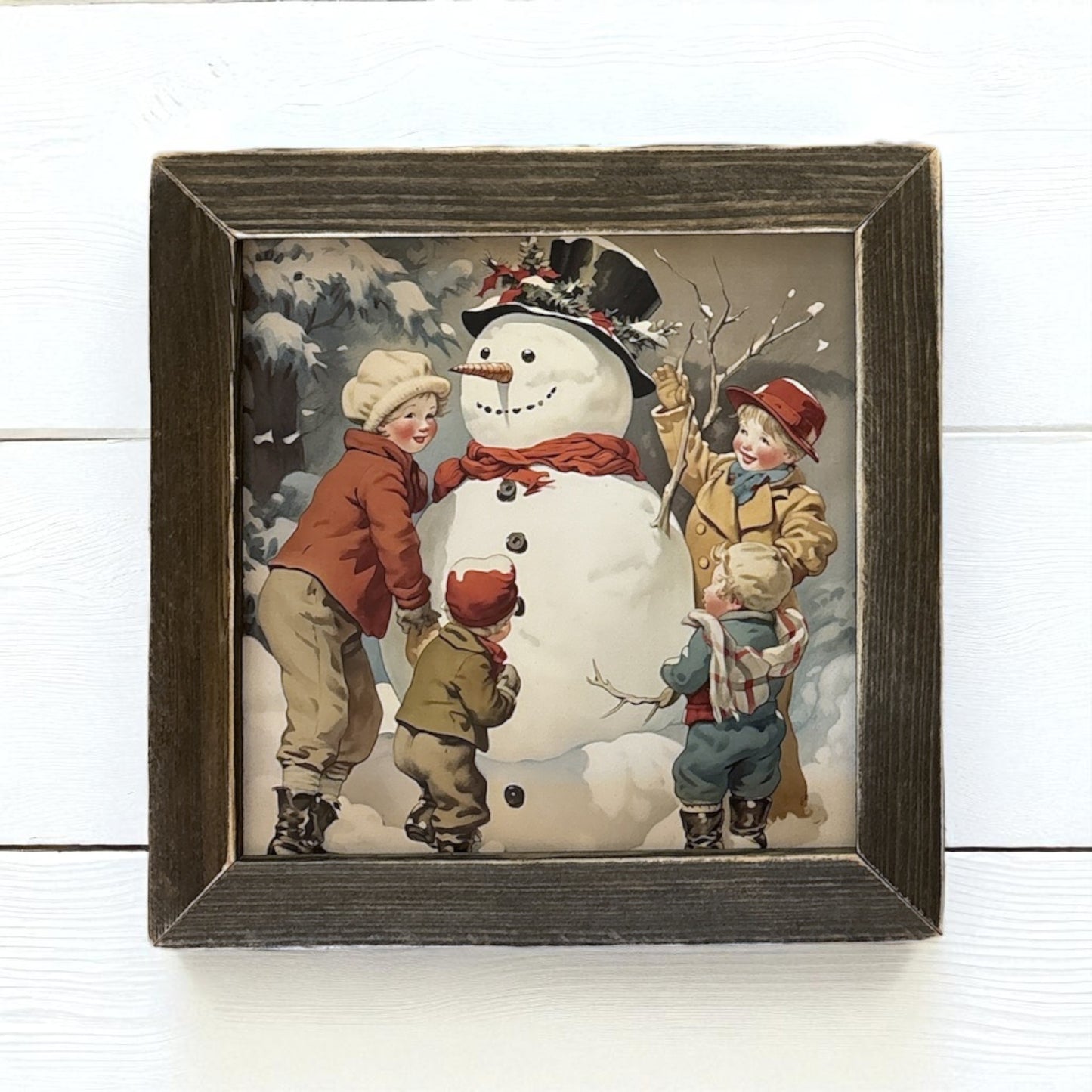 Vintage Wood Framed Artwork