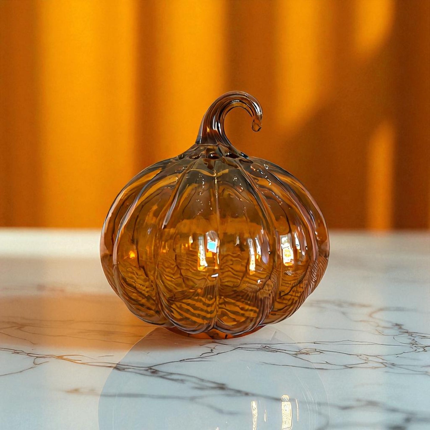 Glass Pumpkin Cloche - 5.5"